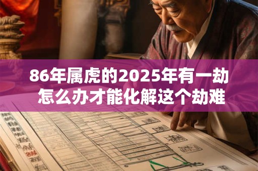 86年属虎的2025年有一劫 怎么办才能化解这个劫难