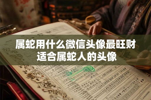 属蛇用什么微信头像最旺财 适合属蛇人的头像