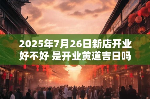 2025年7月26日新店开业好不好 是开业黄道吉日吗