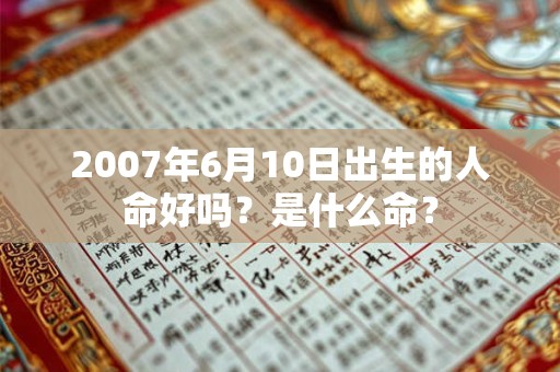 2007年6月10日出生的人命好吗？是什么命？