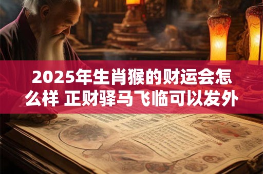 2025年生肖猴的财运会怎么样 正财驿马飞临可以发外地财
