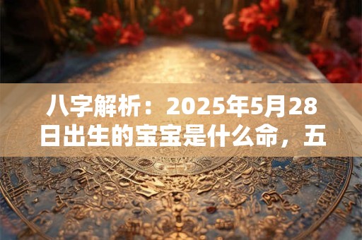 八字解析：2025年5月28日出生的宝宝是什么命，五行缺什么