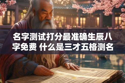 名字测试打分最准确生辰八字免费 什么是三才五格测名法