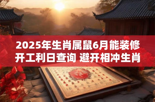 2025年生肖属鼠6月能装修开工利日查询 避开相冲生肖