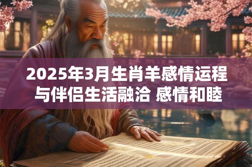 2025年3月生肖羊感情运程 与伴侣生活融洽 感情和睦