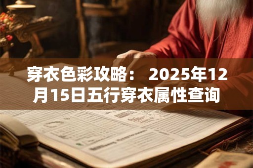 穿衣色彩攻略： 2025年12月15日五行穿衣属性查询