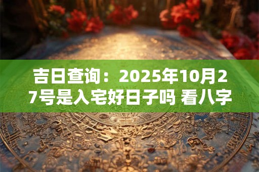 吉日查询：2025年10月27号是入宅好日子吗 看八字定吉日