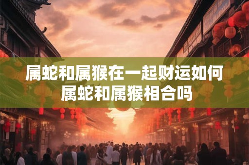 属蛇和属猴在一起财运如何 属蛇和属猴相合吗