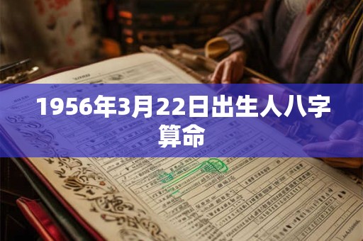 1956年3月22日出生人八字算命 1956年3月22日出生人八字算命