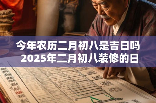 今年农历二月初八是吉日吗 2025年二月初八装修的日子好吗