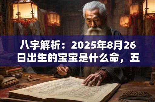 八字解析：2025年8月26日出生的宝宝是什么命，五行缺什么