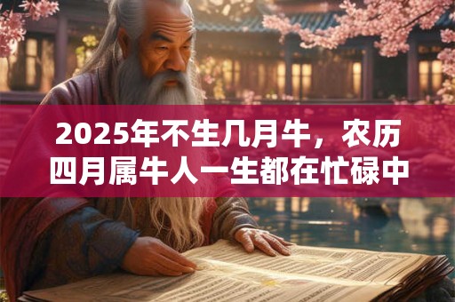 2025年不生几月牛,农历四月属牛人一生都在忙碌中度过 2025年不生几月牛,农历四月属牛人一生都在忙碌中度过