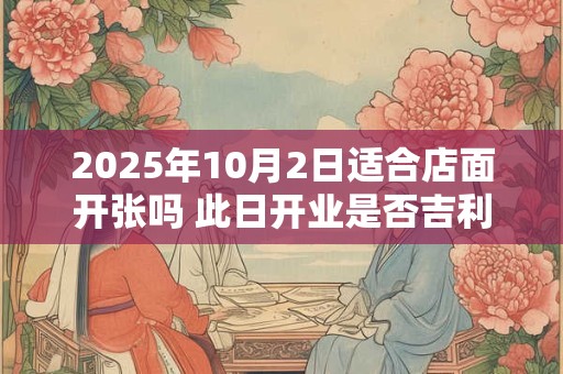 2025年10月2日适合店面开张吗 此日开业是否吉利