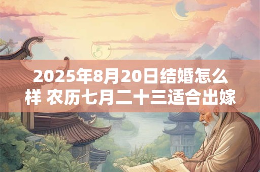 2025年8月20日结婚怎么样 农历七月二十三适合出嫁娶亲吗