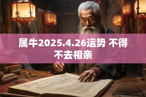 属牛2025.4.26运势 不得不去相亲