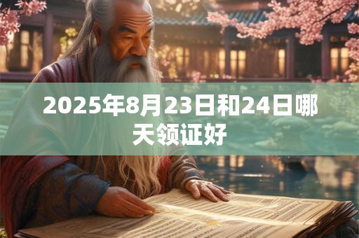 2025年8月23日和24日哪天领证好