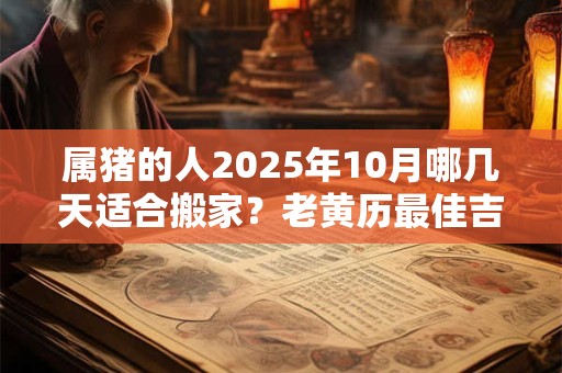 属猪的人2025年10月哪几天适合搬家？老黄历最佳吉日吉时