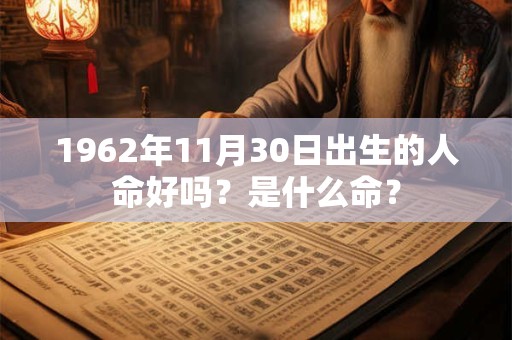 1962年11月30日出生的人命好吗？是什么命？