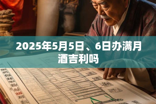 2025年5月5日、6日办满月酒吉利吗