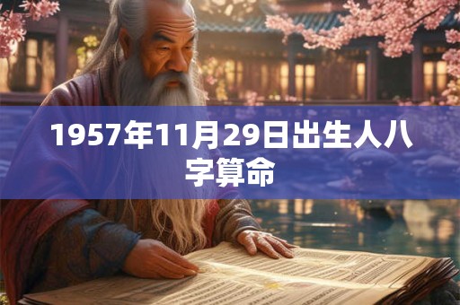 1957年11月29日出生人八字算命