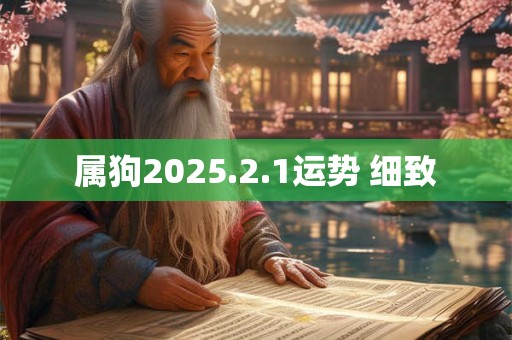 属狗2025.2.1运势 细致