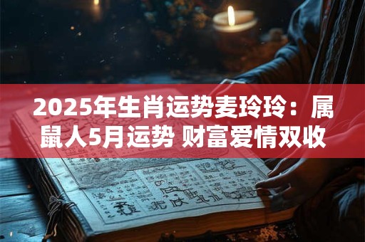 2025年生肖运势麦玲玲：属鼠人5月运势 财富爱情双收获