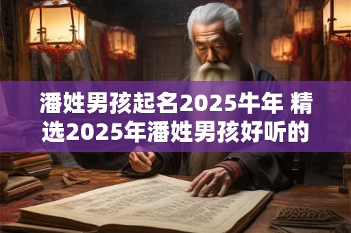 潘姓男孩起名2025牛年 精选2025年潘姓男孩好听的名字
