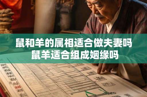 鼠和羊的属相适合做夫妻吗 鼠羊适合组成姻缘吗