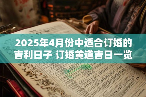 2025年4月份中适合订婚的吉利日子 订婚黄道吉日一览表