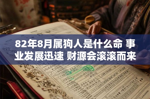 82年8月属狗人是什么命 事业发展迅速 财源会滚滚而来
