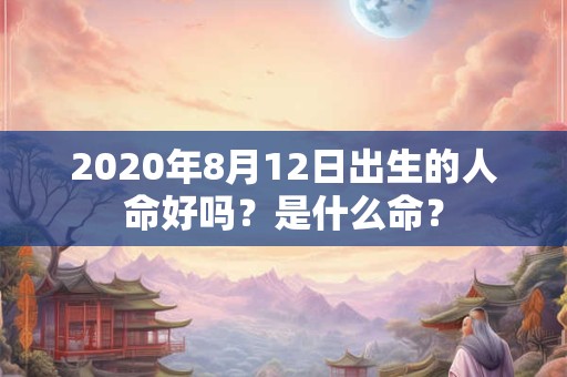 2020年8月12日出生的人命好吗？是什么命？