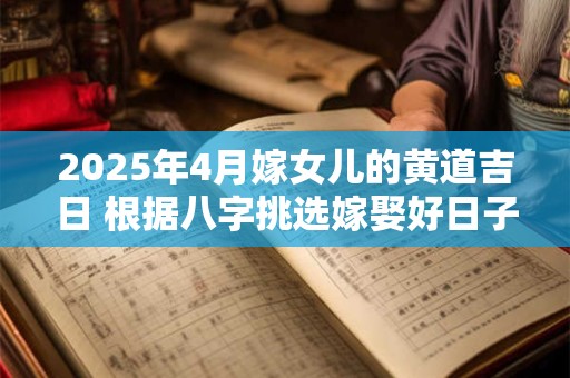 2025年4月嫁女儿的黄道吉日 根据八字挑选嫁娶好日子