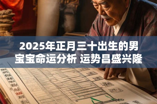 2025年正月三十出生的男宝宝命运分析 运势昌盛兴隆