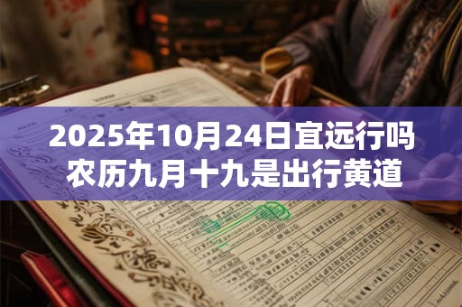 详细阅读:2025年10月24日宜远行吗 农历九月十九是出行黄道吉日吗 2025年10月24日宜远行吗 农历九月十九是出行黄道吉日吗
