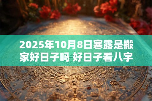 2025年10月8日寒露是搬家好日子吗 好日子看八字