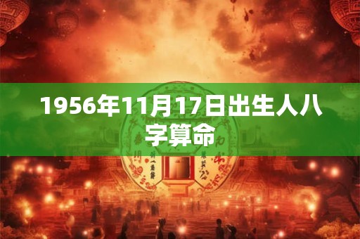 1956年11月17日出生人八字算命