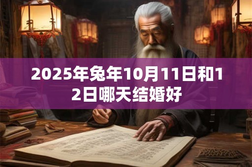 2025年兔年10月11日和12日哪天结婚好