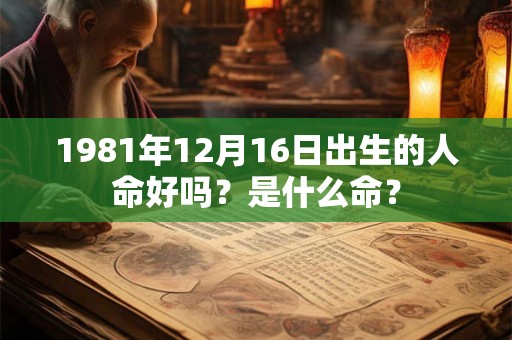 1981年12月16日出生的人命好吗？是什么命？