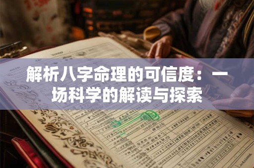 解析八字命理的可信度:一场科学的解读与探索 解析八字命理的可信度:一场科学的解读与探索
