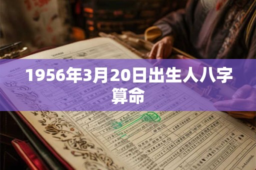 1956年3月20日出生人八字算命