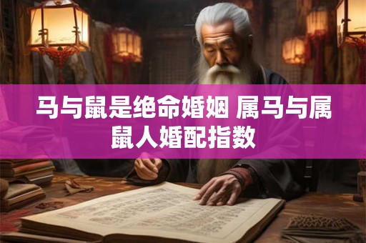 马与鼠是绝命婚姻 属马与属鼠人婚配指数
