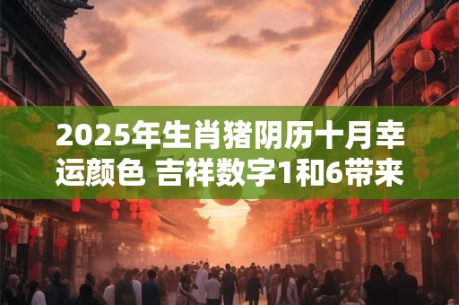 2025年生肖猪阴历十月幸运颜色 吉祥数字1和6带来好运