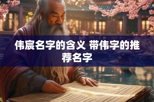 伟宸名字的含义 带伟字的推荐名字