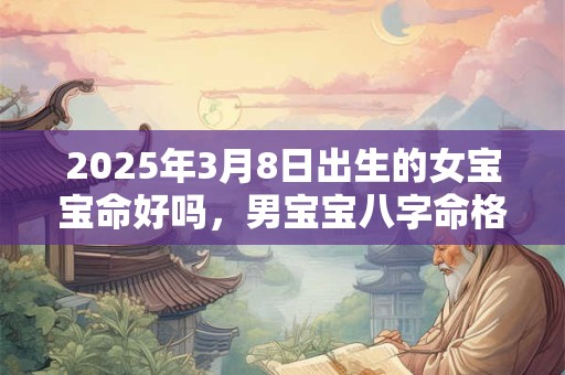 2025年3月8日出生的女宝宝命好吗，男宝宝八字命格