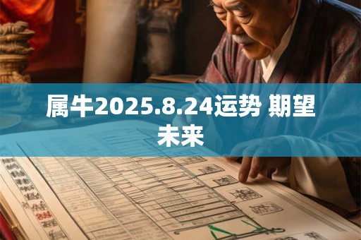 属牛2025.8.24运势 期望未来