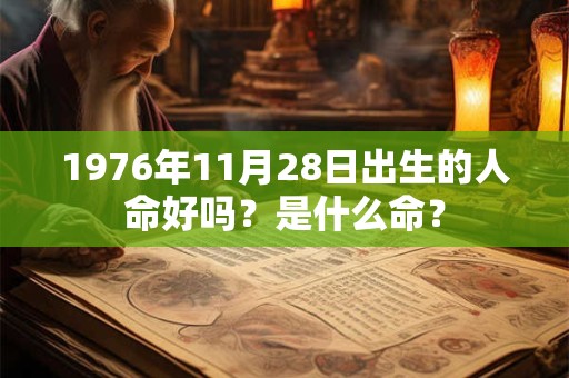 1976年11月28日出生的人命好吗？是什么命？