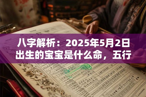 八字解析：2025年5月2日出生的宝宝是什么命，五行缺什么