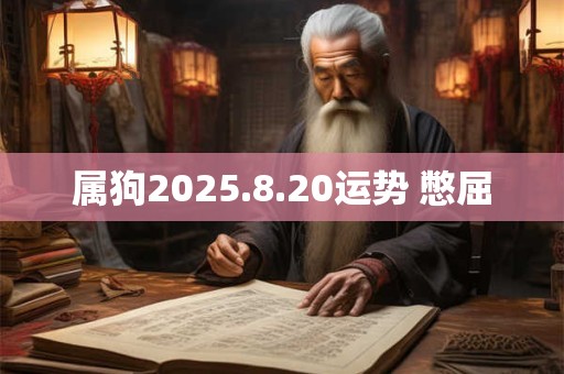 属狗2025.8.20运势 憋屈