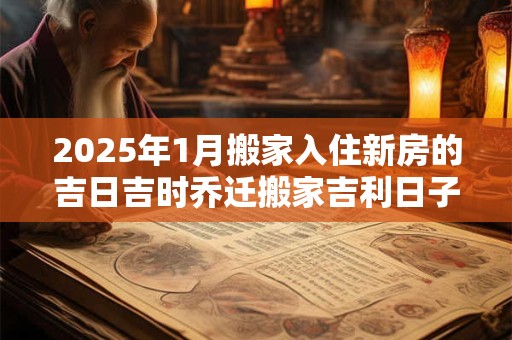 2025年1月搬家入住新房的吉日吉时乔迁搬家吉利日子
