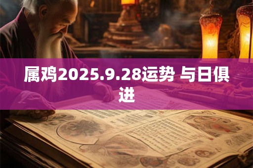 属鸡2025.9.28运势 与日俱进